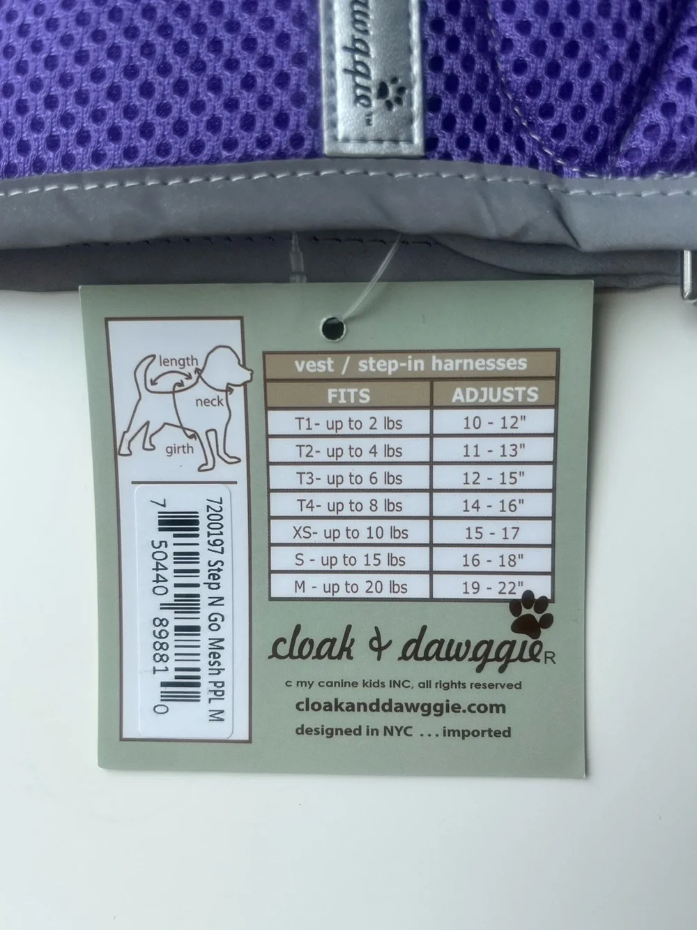 Cloak & Dawggie Step and Go Harness